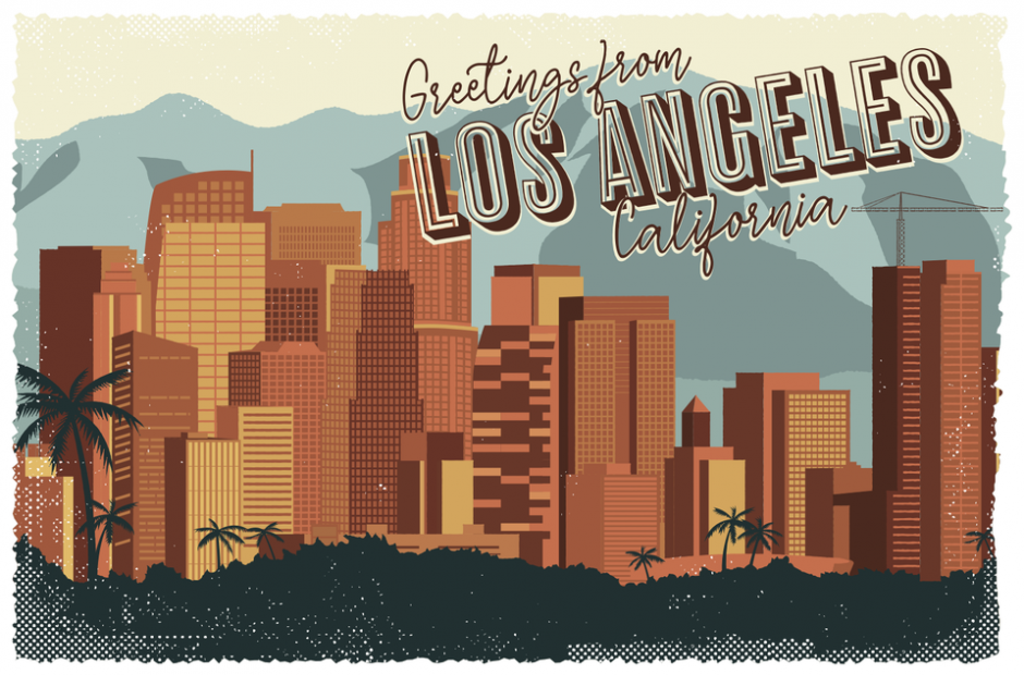 Los Angeles Chapter Postcard Graphic