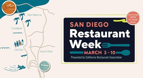 San Diego Restaurant Week. Sunday, March 3rd through Sunday, March 10th