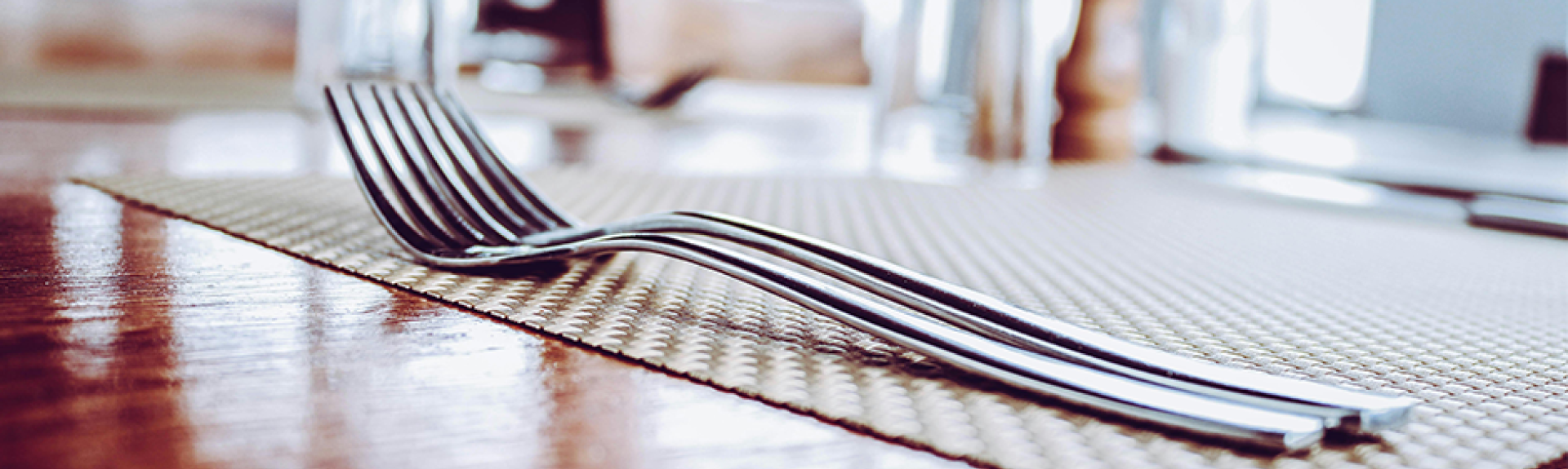 Forks on table