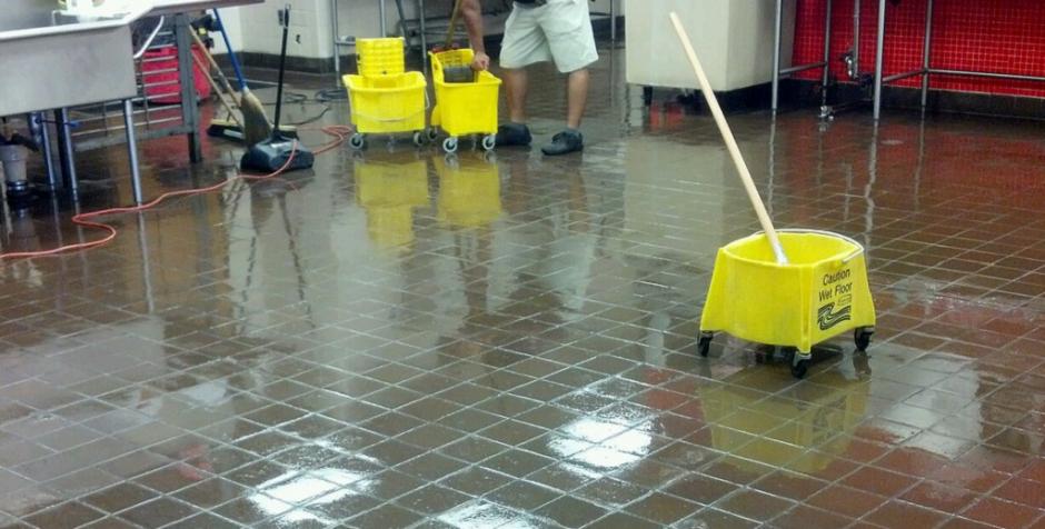 Mopping floor