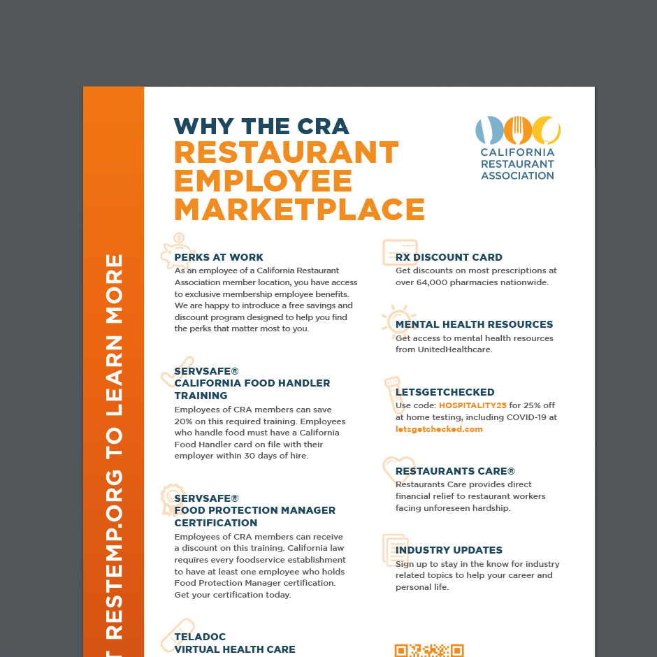 RESTAURANT EMPLOYEE MARKETPLACE Flyer