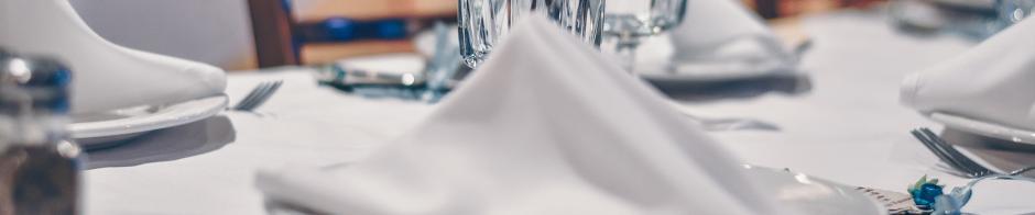 Close up of table setting