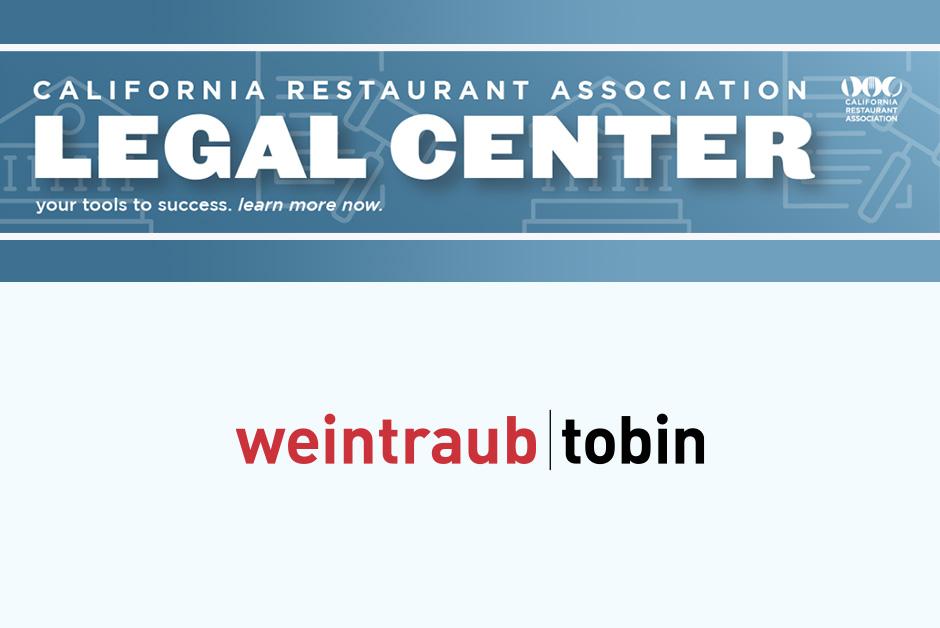 CRA Legal Center Webinar - Back to Basics Weintraub Tobin