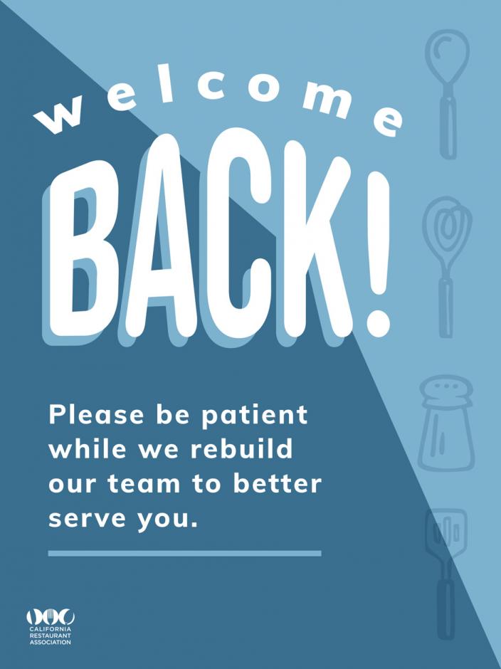 Welcome Back - Blue