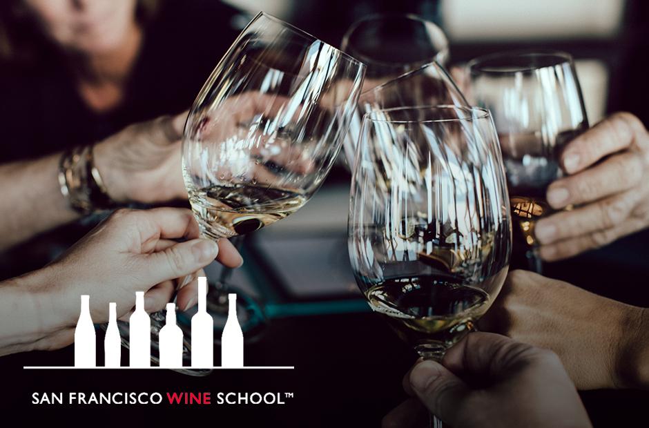 San Francisco Wine School - wine glasses clanking