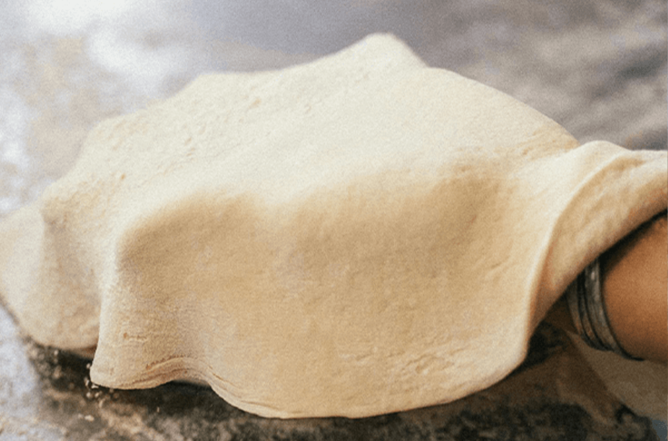 Person kneading dough