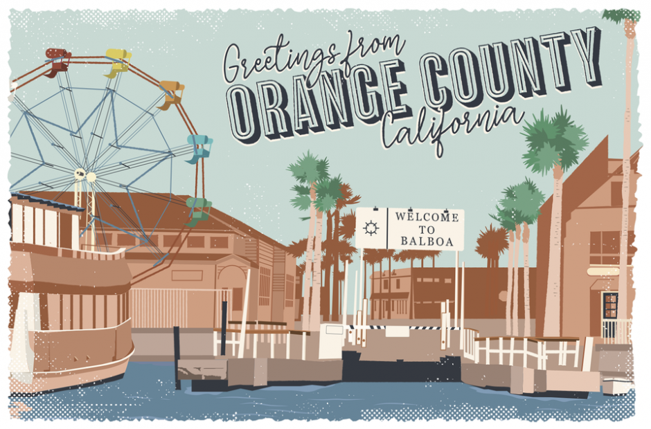 Orange County Postcard Graphic