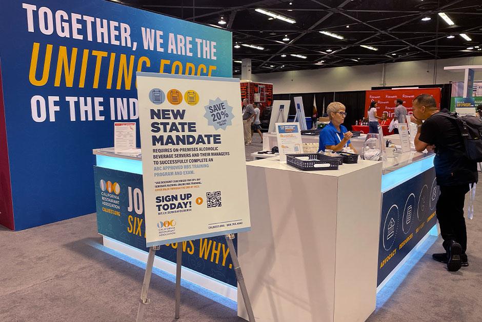 2024 Booth from the Western Foodservice and Hospitality Expo. Now known as the California Restaurant Show. 