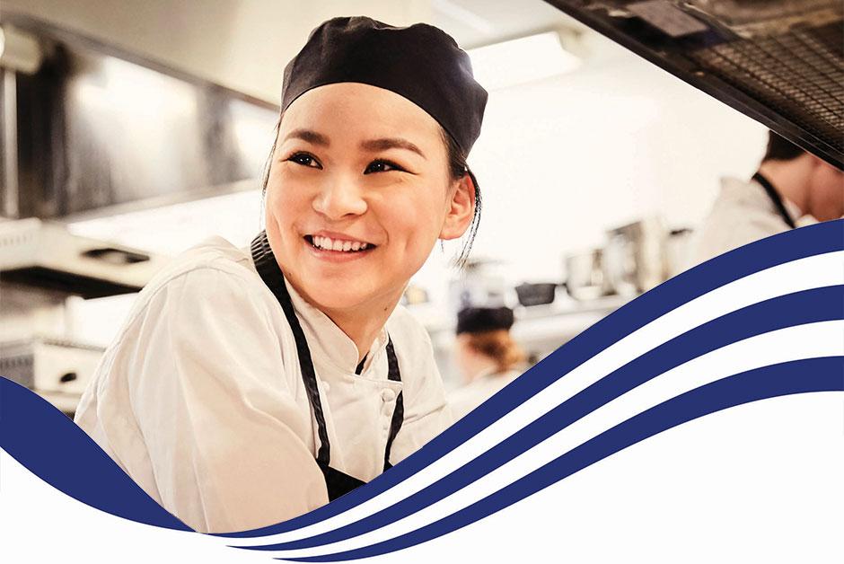 UnitedHealthcare branded graphic of Chef in a kitchen