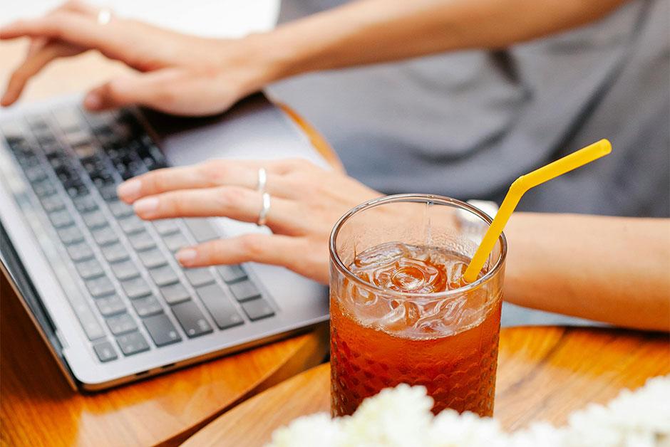 person on computer - pexel - douglas