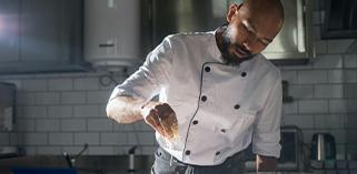 Cook in kitchen