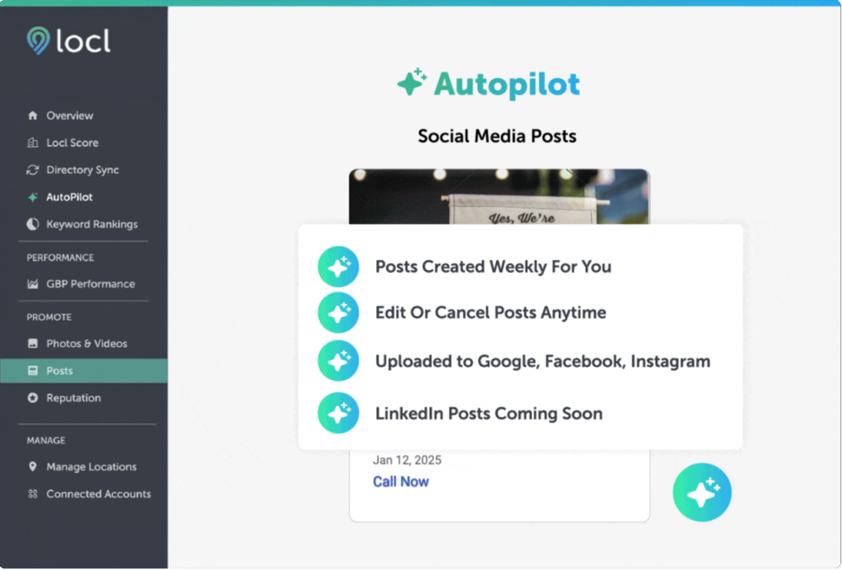 Manage your Google Business Profile with Locl's Autopilot