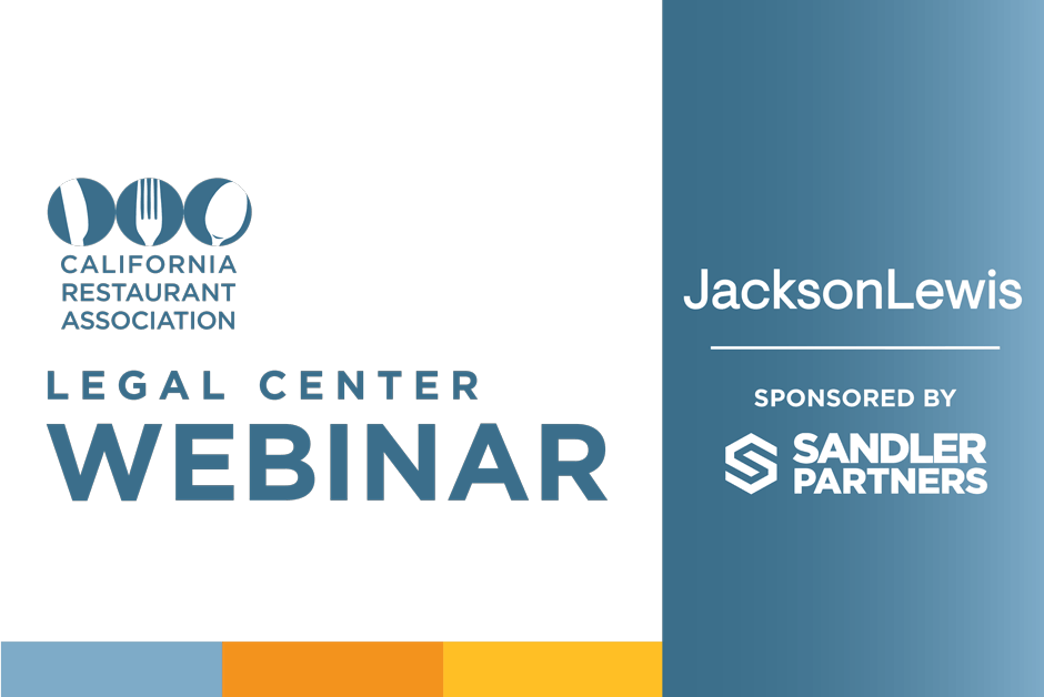 CRA Legal Center webinar with Jackson Lewis. Sponsored by Sandler Partners. 