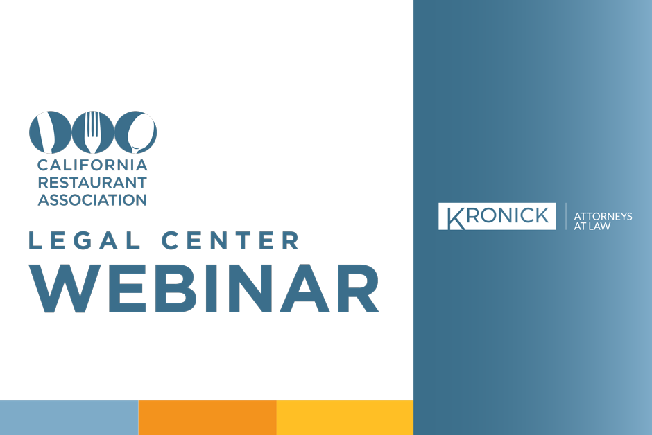 Register for the Kronick Legal Center Webinar.