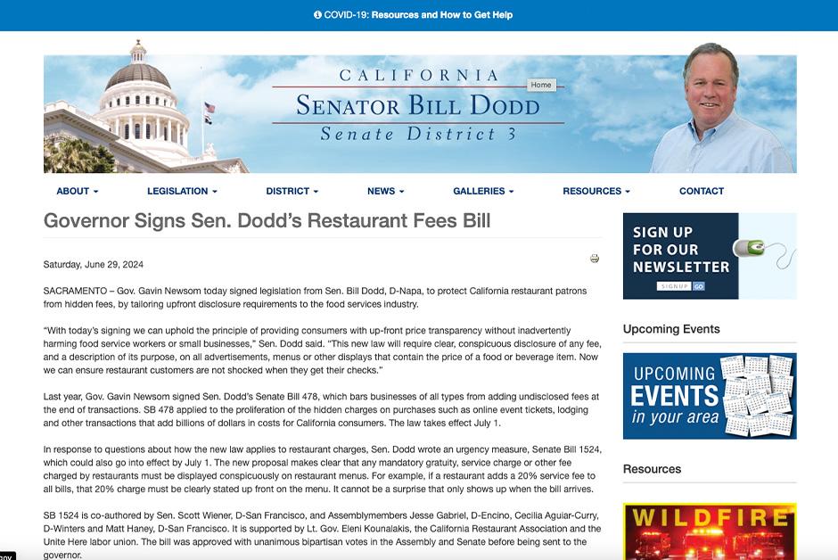 Dodd's second press release