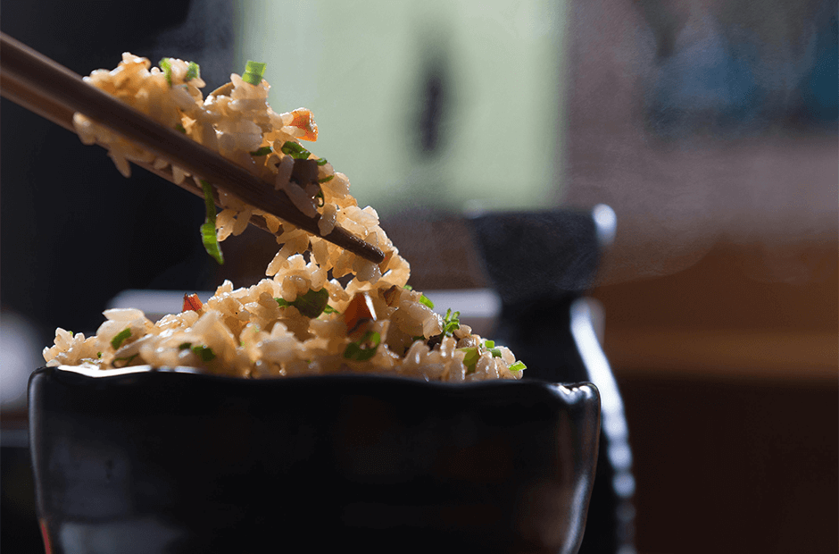 Selective Focus Photography of Fried Rice in Bowl