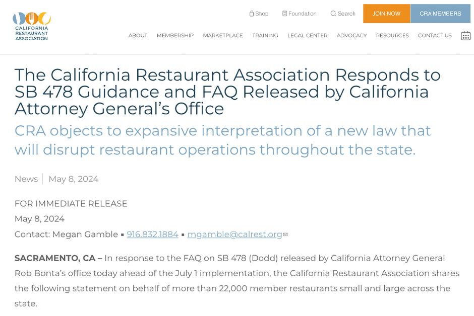 News Release FAQ - Screenshot of CRA website