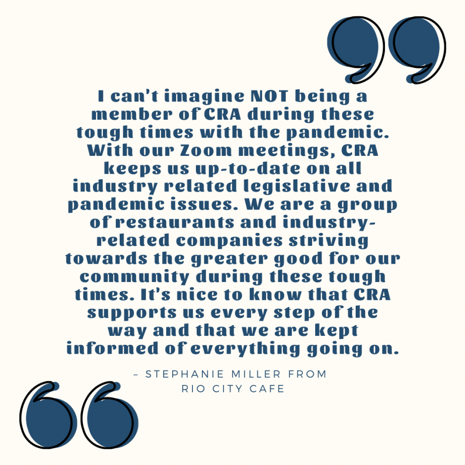 Quote from Stephanie Miller from Rio City Cafe