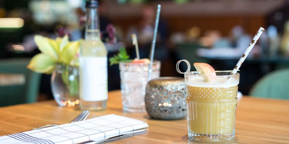 Drinks on table